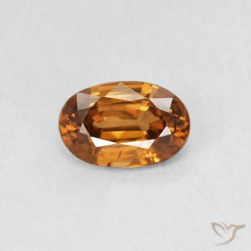 0.73ct Naturale Arancio Medio Zircone, Ovale, VVS