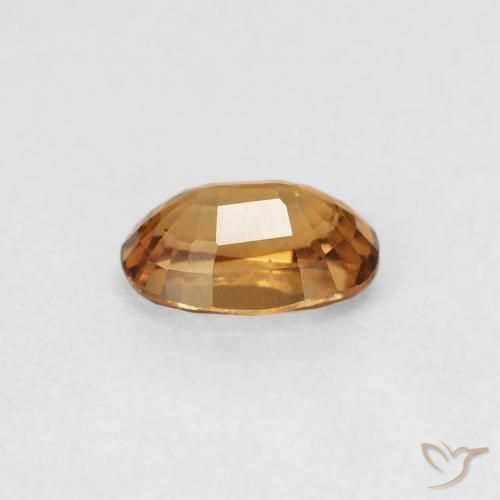 Zircone Arancio Medio naturale da 0.77 ct, Ovale, VVS