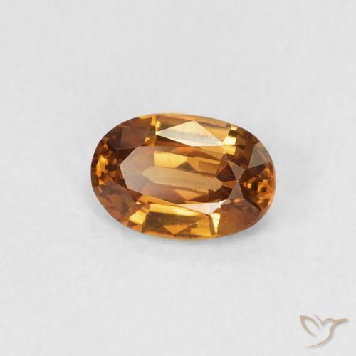 Zircone Marrone arancio naturale da 0.67 ct, Ovale, VVS