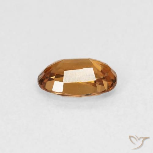 Zircone Marrone arancio naturale da 0.67 ct, Ovale, VVS