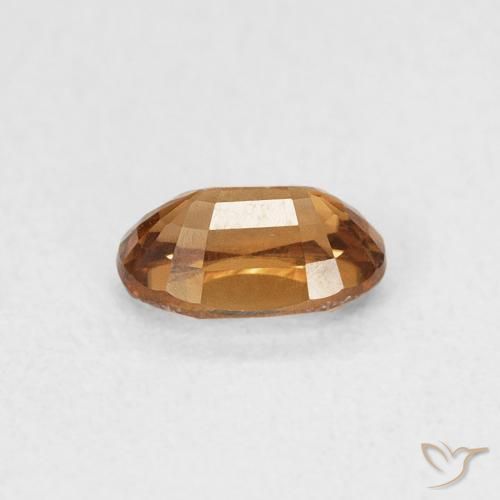 Zircone Arancione marroncino naturale da 0.77 ct, Ovale, VVS