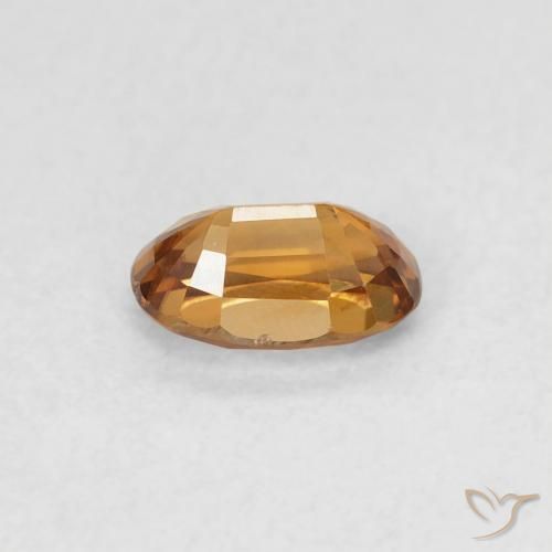 Zircone Marrone arancio naturale da 0.75 ct, Ovale, VVS