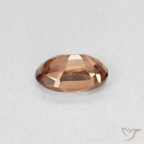 Zircone Arancione scuro naturale da 0.67 ct, Ovale, VVS