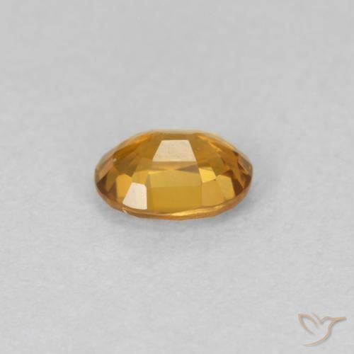 Zircone Marrone arancio naturale da 0.59 ct, Ovale, VVS-VS