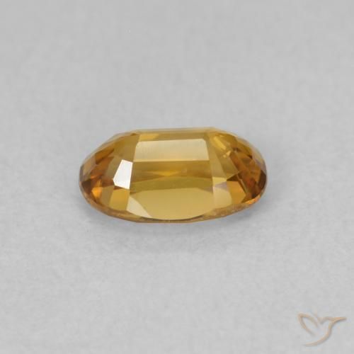 Zircone Arancione scuro naturale da 0.78 ct, Ovale, VVS-VS