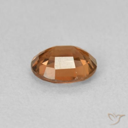 Zircone Medium Dark-Orange naturale da 0.87 ct, Ovale, VVS-VS