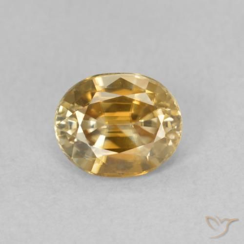 1.03ct Naturale Champagne Zircone, Ovale, VVS-VS