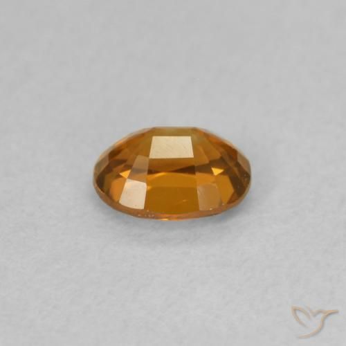 Zircone Arancio Medio naturale da 0.63 ct, Ovale, VVS-VS