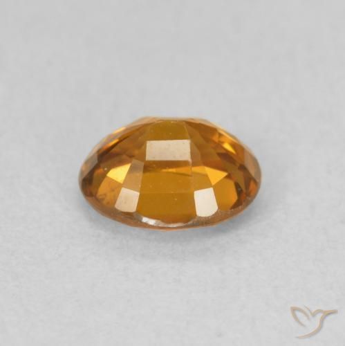 Zircone Arancio Medio naturale da 0.98 ct, Ovale, VVS-VS