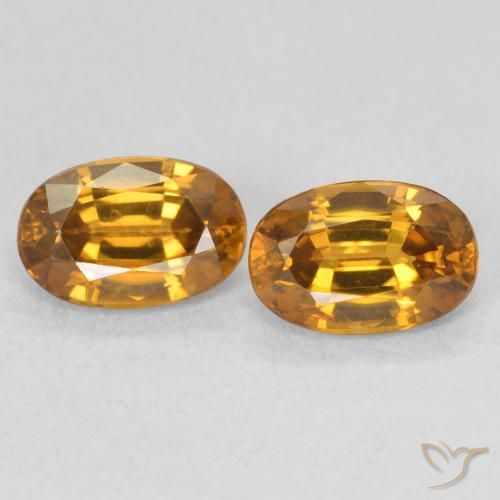 1.56ctw Naturale Marrone dorato Zircone, Ovale, VVS-VS