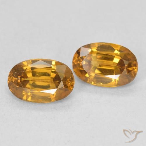 Gemme di Zircone Marrone dorato naturale da 1.56 ct, Ovale, VVS-VS