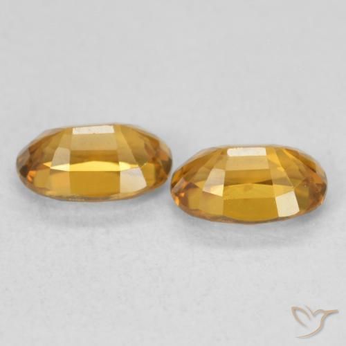 Gemme di Zircone Marrone dorato naturale da 1.56 ct, Ovale, VVS-VS