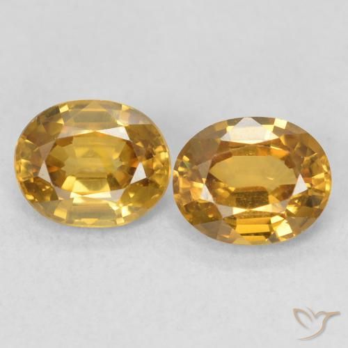1.80ctw Naturale Dorato Zircone, Ovale, VVS-VS