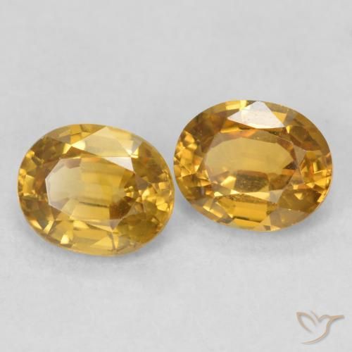Gemme di Zircone Dorato naturale da 1.80 ct, Ovale, VVS-VS