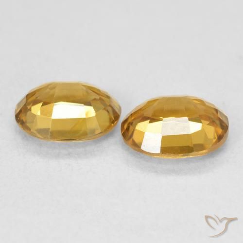 Gemme di Zircone Dorato naturale da 1.80 ct, Ovale, VVS-VS