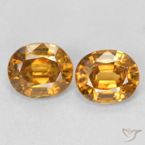 1.89ctw Naturale Arancio-Oro Zircone, Ovale, VVS-VS