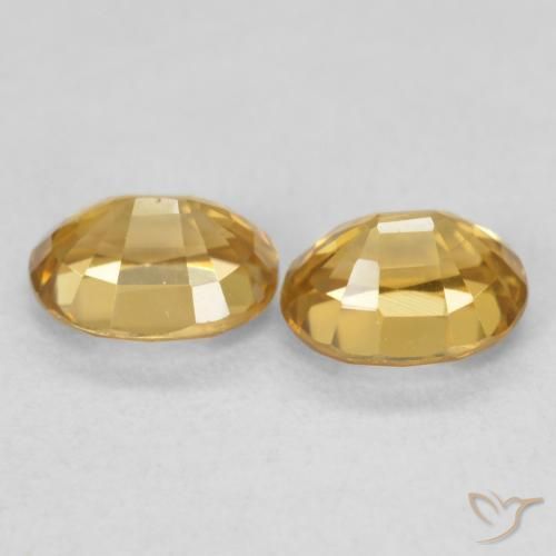 Gemme di Zircone Oro profondo naturale da 1.31 ct, Ovale, VVS-VS