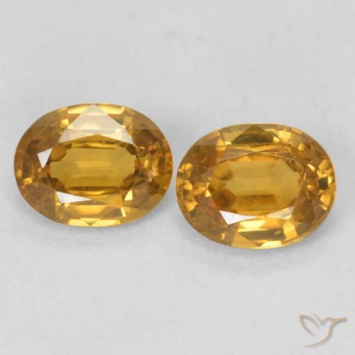 1.09ctw Naturale Dorato Zircone, Ovale, VVS-VS