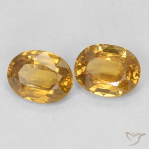 Gemme di Zircone Dorato naturale da 1.09 ct, Ovale, VVS-VS