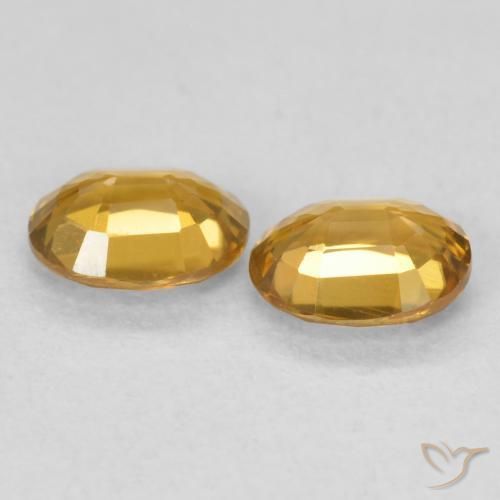 Gemme di Zircone Dorato naturale da 1.09 ct, Ovale, VVS-VS