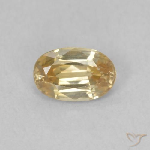 0.67ct Naturale Champagne Zircone, Ovale, VVS-VS