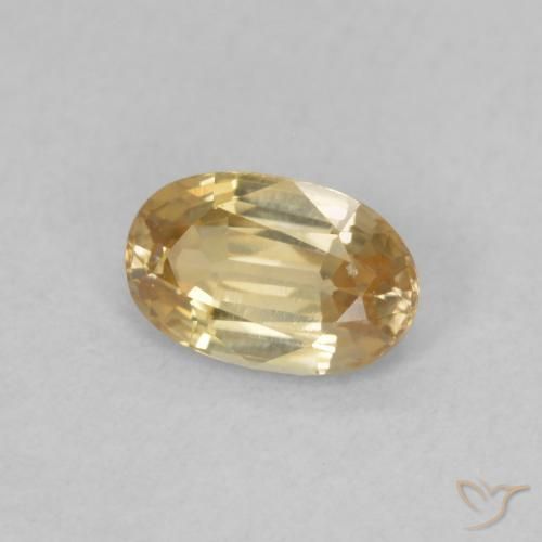Zircone Champagne naturale da 0.67 ct, Ovale, VVS-VS
