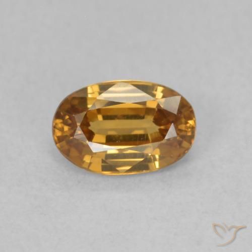 0.77ct Naturale Marrone dorato Zircone, Ovale, VVS-VS