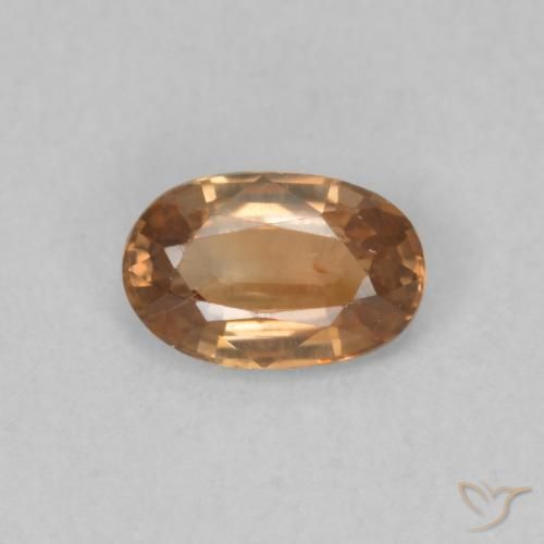 0.64ct Naturale Arancione-Oro Zircone, Ovale, VVS-VS