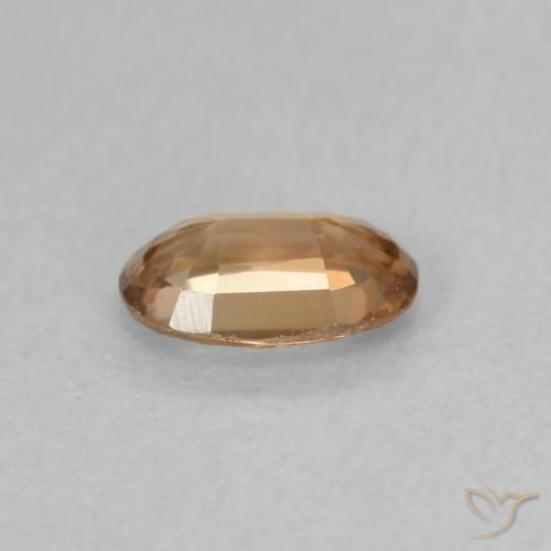 Zircone Arancione-Oro naturale da 0.64 ct, Ovale, VVS-VS