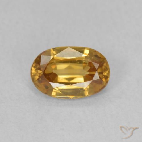 0.70ct Naturale Marrone dorato Zircone, Ovale, VVS-VS