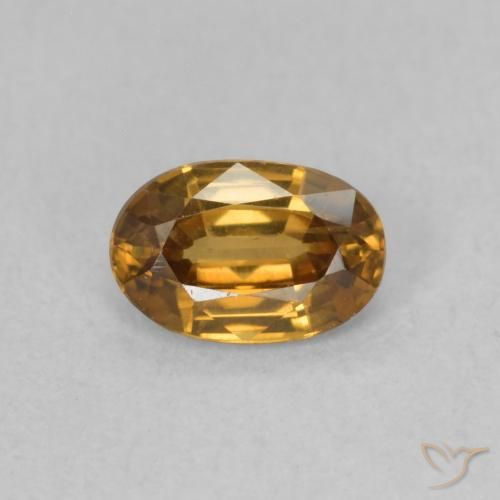 0.72ct Naturale Marrone dorato Zircone, Ovale, VVS-VS
