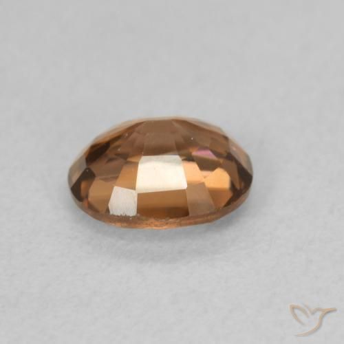 Zircone Arancione scuro naturale da 1.02 ct, Ovale, VVS-VS