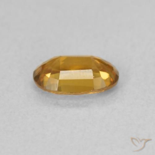 Zircone Arancio Medio naturale da 0.63 ct, Ovale, VVS-VS