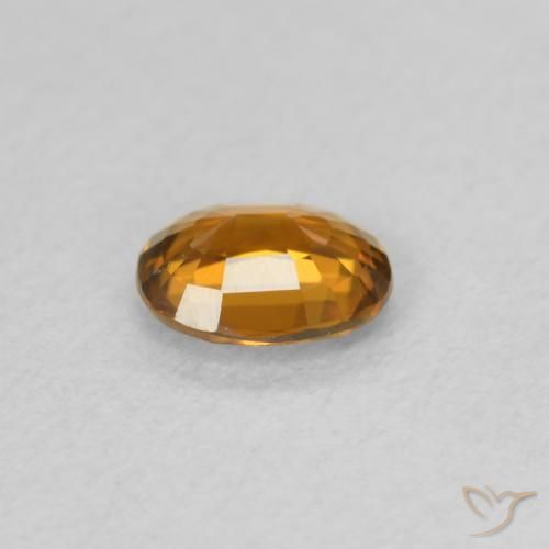 Zircone Arancio Medio naturale da 0.50 ct, Ovale, VVS-VS