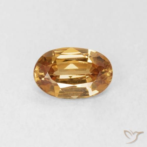 0.69ct Naturale Marrone dorato Zircone, Ovale, VVS-VS