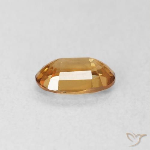 Zircone Marrone dorato naturale da 0.69 ct, Ovale, VVS-VS