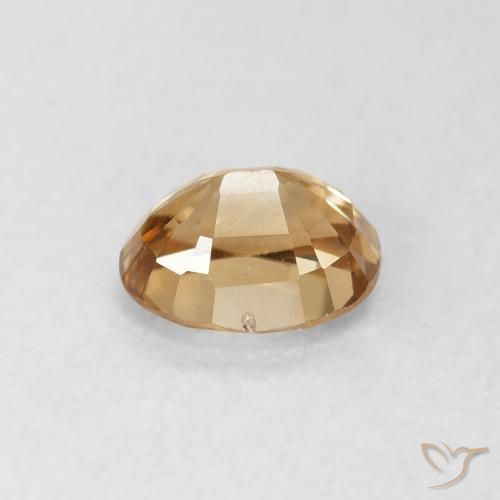 Zircone Dorato naturale da 0.98 ct, Ovale, VVS-VS