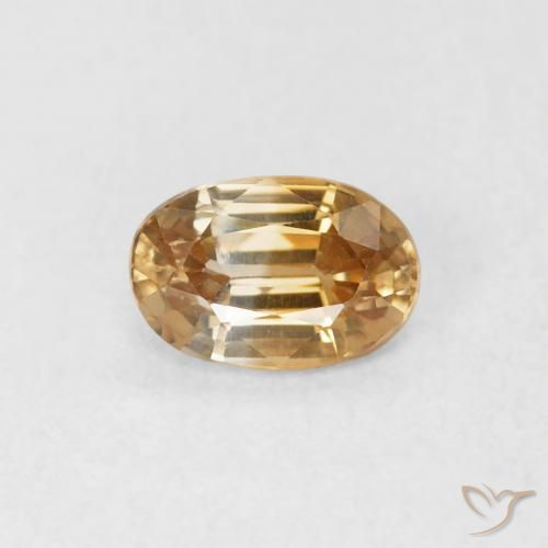 0.72ct Naturale Golden-Peach Zircone, Ovale, VVS-VS