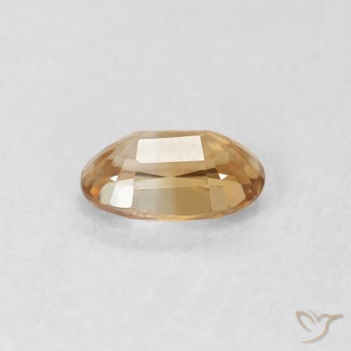 Zircone Golden-Peach naturale da 0.72 ct, Ovale, VVS-VS