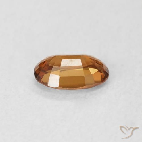 Zircone Arancio Terra naturale da 0.66 ct, Ovale, VS