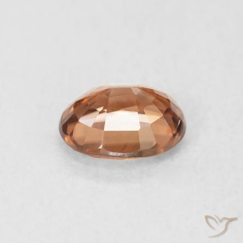 Zircone Arancio scuro rossastro naturale da 0.93 ct, Ovale, VS