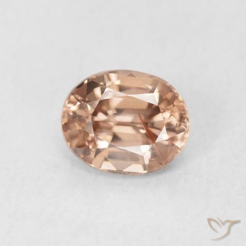 Zircone Light Grapefruit Pink naturale da 1.00 ct, Ovale, VS