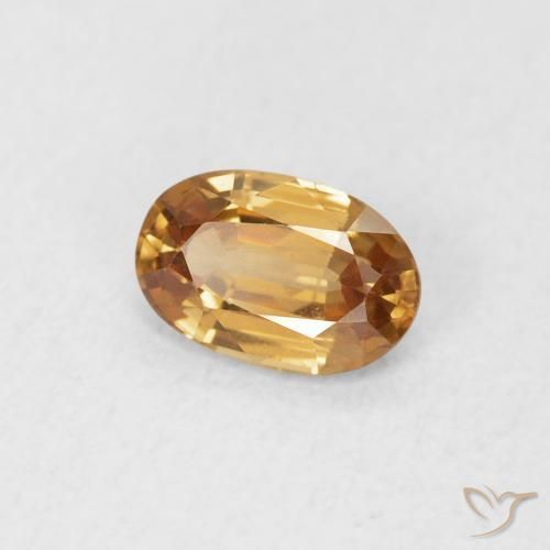 Zircone Arancio ruggine naturale da 0.69 ct, Ovale, VVS-VS