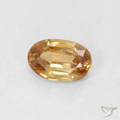 Zircone Oro medio naturale da 0.67 ct, Ovale, VVS-VS