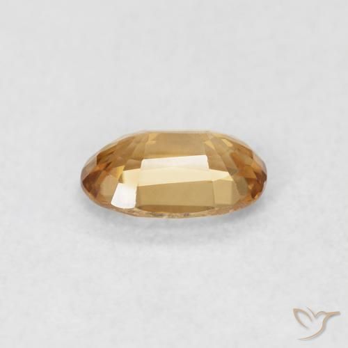 Zircone Oro medio naturale da 0.67 ct, Ovale, VVS-VS