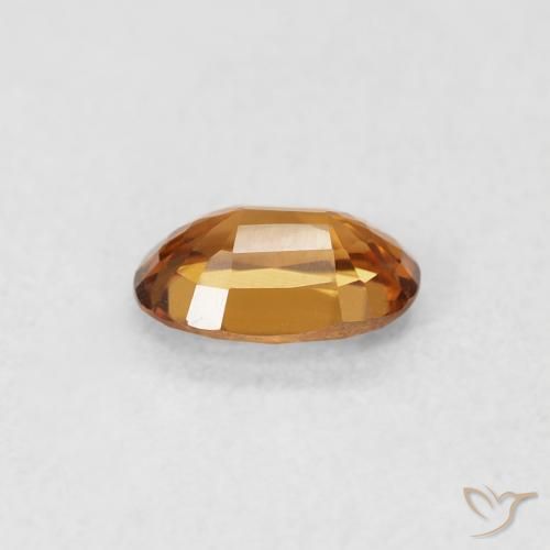 Zircone Arancio Medio naturale da 0.67 ct, Ovale, VVS-VS