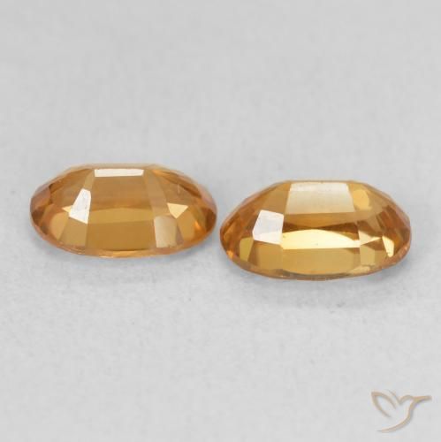 Gemme di Zircone Arancione scuro naturale da 1.53 ct, Ovale, VVS-VS