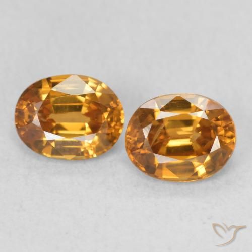 1.23ctw Naturale Marrone arancio Zircone, Ovale, VS