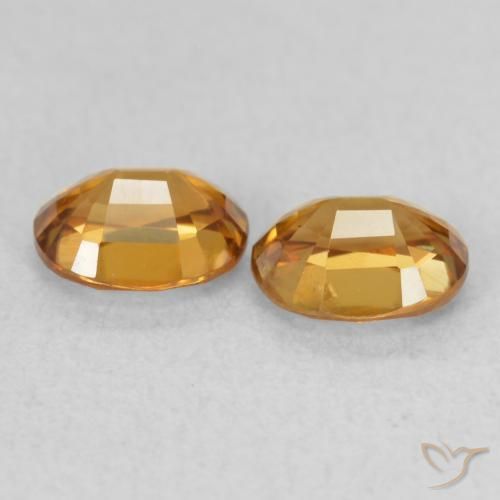 Gemme di Zircone Marrone arancio naturale da 1.23 ct, Ovale, VS