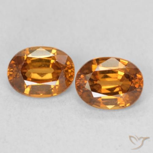 1.19ctw Naturale Marrone arancio Zircone, Ovale, VS